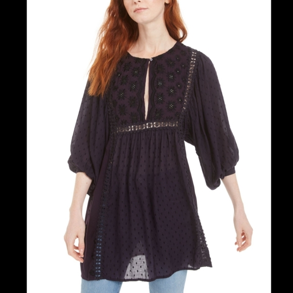 Free People | Embroidered Tunic Dress - Picture 14 of 15